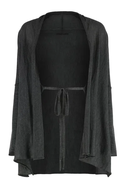 Alberta Ferretti Virgin Wool Cardigan In Gray