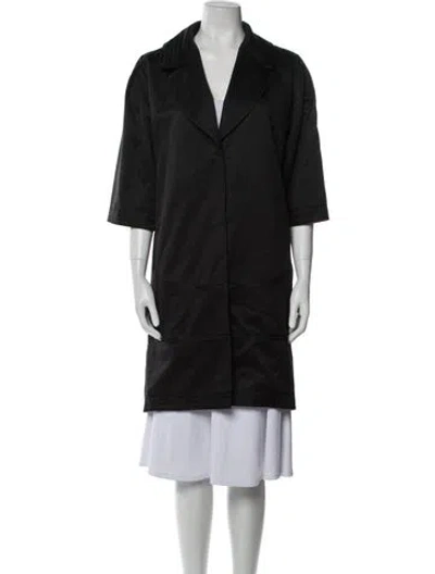 Pre-owned Alberta Ferretti Virgin Wool Coat In Black