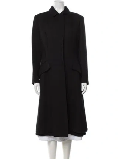 Pre-owned Alberta Ferretti Virgin Wool Coat In Black