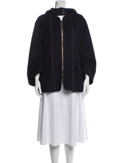 Pre-owned Alberta Ferretti Virgin Wool Coat In Blue