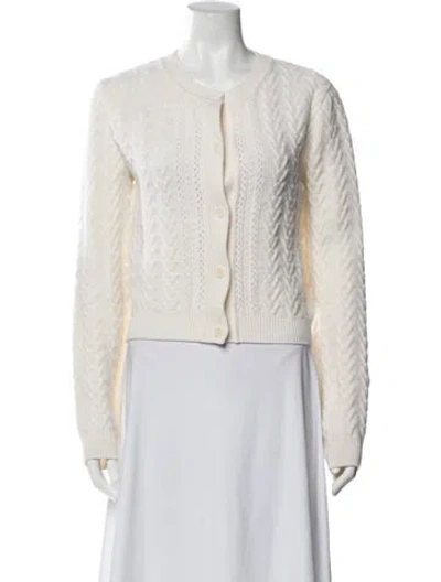 Pre-owned Alberta Ferretti Virgin Wool Crew Neck Sweater In Neutrals