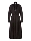 Alberta Ferretti Long Sleeve Dress In Black