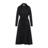 Alberta Ferretti Alberta Ferreti Virgin Wool Midi Dress In Black