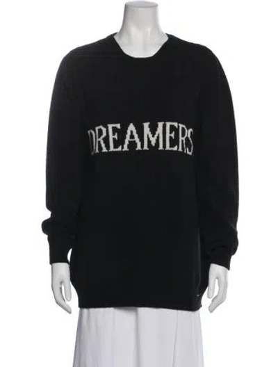 Pre-owned Alberta Ferretti Virgin Wool Graphic Print Sweater In Multi