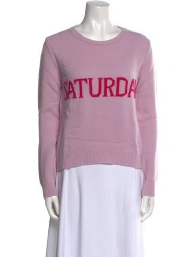 Pre-owned Alberta Ferretti Virgin Wool Graphic Print Sweater In Multi