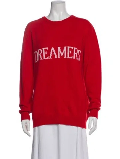 Pre-owned Alberta Ferretti Virgin Wool Graphic Print Sweater In Multi