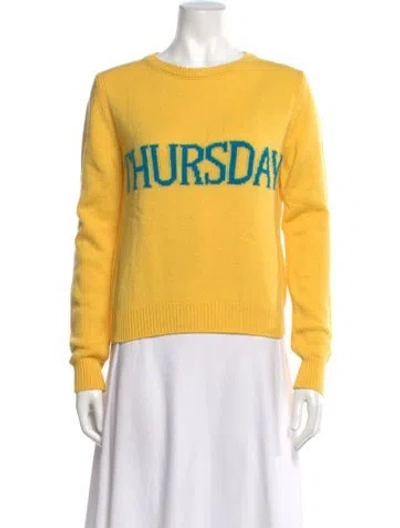 Pre-owned Alberta Ferretti Virgin Wool Graphic Print Sweater In Multi