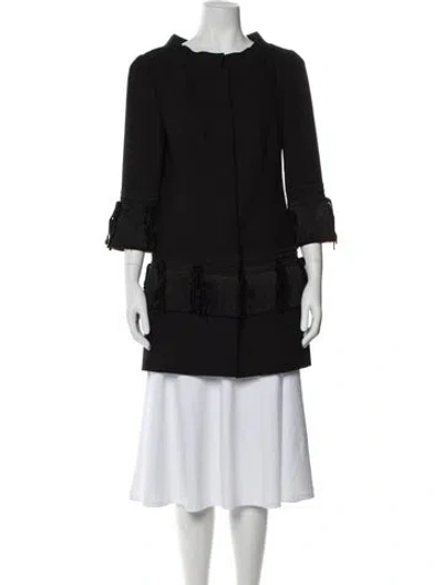 Pre-owned Alberta Ferretti Virgin Wool Jacket In Black