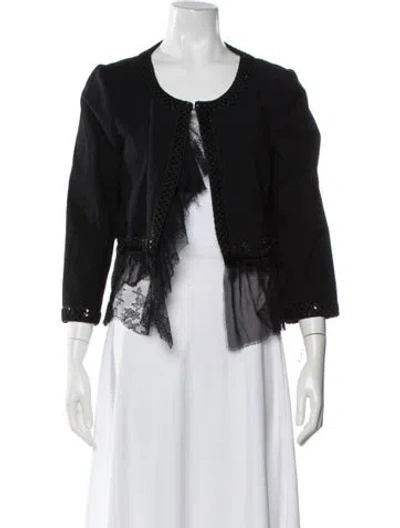 Pre-owned Alberta Ferretti Virgin Wool Jacket In Black
