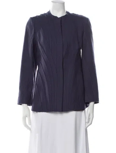 Pre-owned Alberta Ferretti Virgin Wool Jacket In Purple