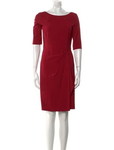 Pre-owned Alberta Ferretti Virgin Wool Knee-length Dress In Red