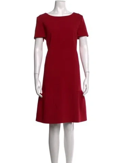 Pre-owned Alberta Ferretti Virgin Wool Knee-length Dress In Red