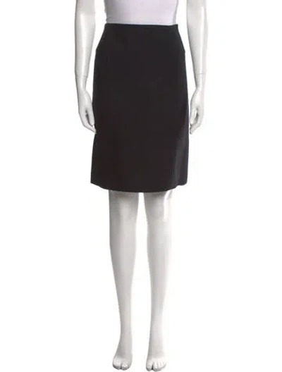 Pre-owned Alberta Ferretti Virgin Wool Knee-length Skirt In Black