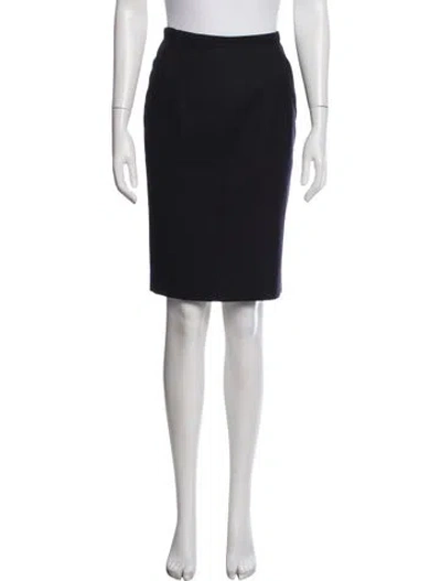 Pre-owned Alberta Ferretti Virgin Wool Knee-length Skirt In Purple
