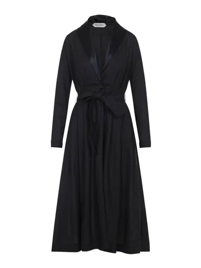 Alberta Ferretti Alberta Ferreti Virgin Wool Midi Dress In Black