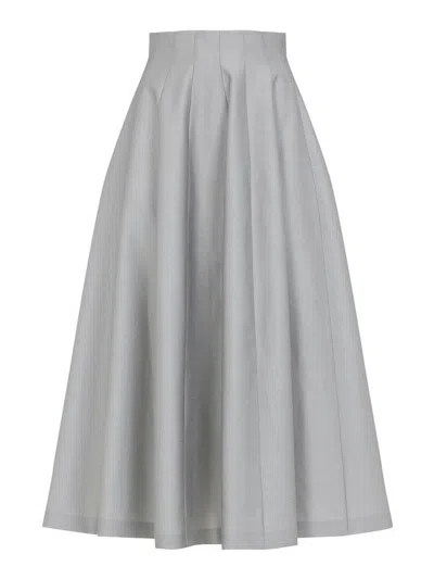 ALBERTA FERRETTI VIRGIN WOOL MIDI SKIRT