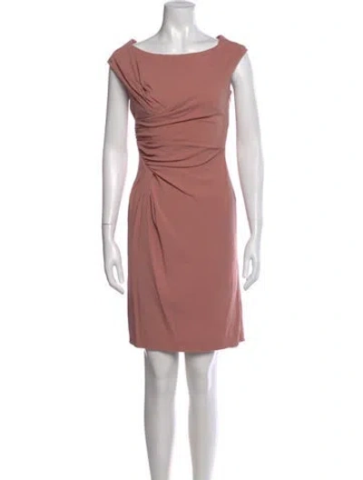 Pre-owned Alberta Ferretti Virgin Wool Mini Dress In Pink