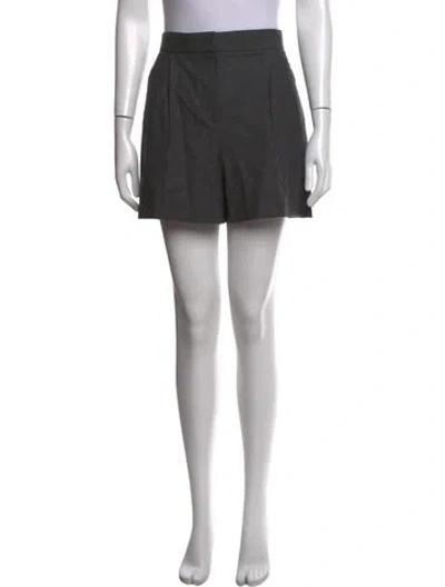 Pre-owned Alberta Ferretti Virgin Wool Mini Shorts In Grey