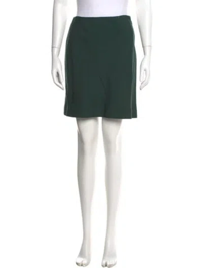 Pre-owned Alberta Ferretti Virgin Wool Mini Skirt In Green