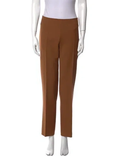Pre-owned Alberta Ferretti Virgin Wool Straight Leg Pants In Brown