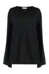 Alberta Ferretti Virgin Wool Sweater In Black