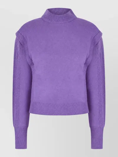 Alberta Ferretti Virgin Wool Sweatshirt In Purple