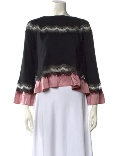 Pre-owned Alberta Ferretti Virgin Wool Tie-dye Print Sweater In Black