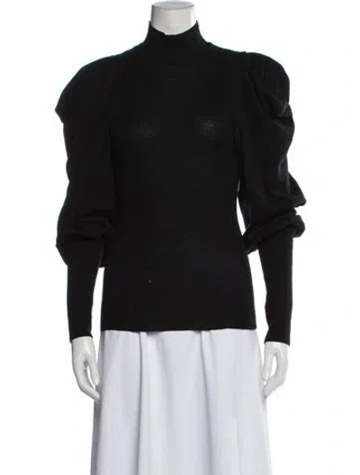 Pre-owned Alberta Ferretti Virgin Wool Turtleneck Sweater In Black