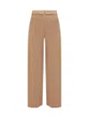 Alberta Ferretti Viscose Satin Enver Pant In Beige
