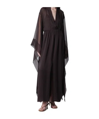 Alberta Ferretti V-neck Dress In Black