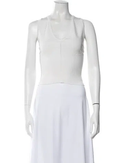 Pre-owned Alberta Ferretti V-neck Sleeveless Top In Gold