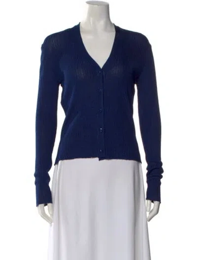 Pre-owned Alberta Ferretti V-neck Sweater In Blue