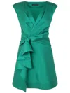 Alberta Ferretti Water Green Mini Short Dress In Green