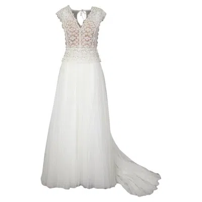 Pre-owned Alberta Ferretti Wedding Dress Size S In Gray
