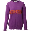 Alberta Ferretti Wednesday Patch Sweater In Violet Wool In Purple