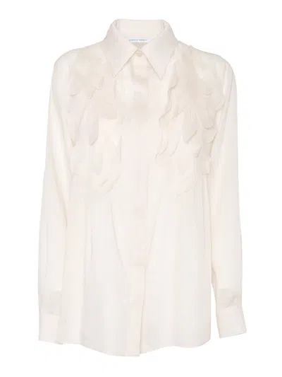 Alberta Ferretti Camicia Beige In White