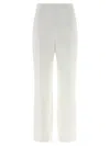 Alberta Ferretti Pleated Wide-leg Trousers In White