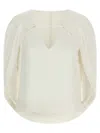 Alberta Ferretti Women Cape Top In Neutral