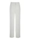 Alberta Ferretti Embroidered And Cut-out Design Trousers In Cotton In White