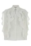 Alberta Ferretti Alberta Ferreti Stretch Poplin Cotton Shirt In White