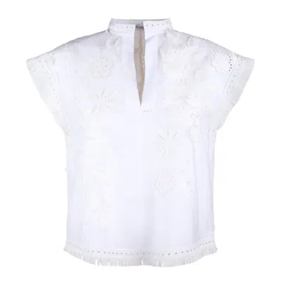 Alberta Ferretti White Sangallo Shirt