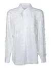 Alberta Ferretti Cut-out And Embroidery Detailed Shirt In Cotton Blend