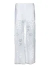 Alberta Ferretti White Sangallo Trousers