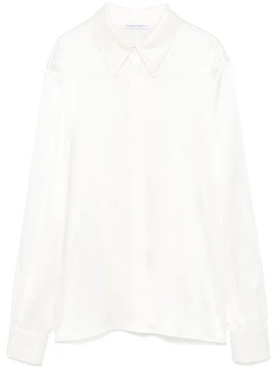Alberta Ferretti White Satin Shirt