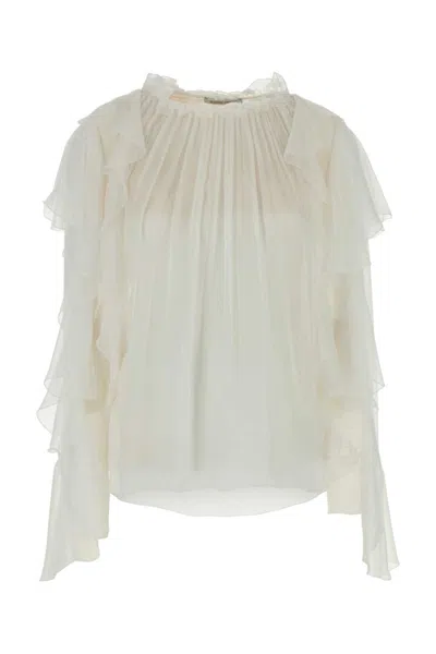 Alberta Ferretti Alberta Ferreti White Silk Blouse