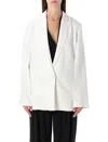 Alberta Ferretti Modern Blazer Peak Lapels In White