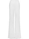 Alberta Ferretti Embroidered And Cut-out Design Trousers In Cotton In White