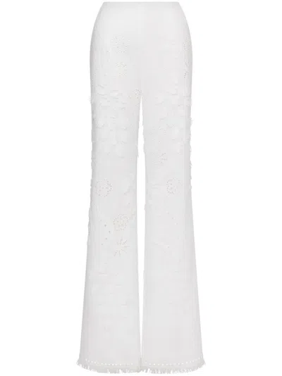 ALBERTA FERRETTI WHITE WIDE LEG PANT