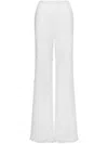Alberta Ferretti Embroidered And Cut-out Design Trousers In Cotton In White