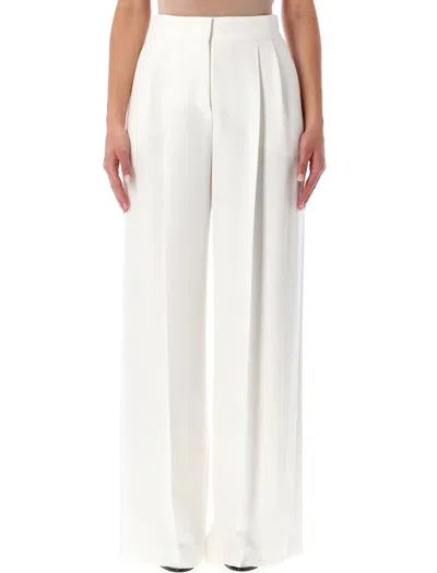ALBERTA FERRETTI ALBERTA FERRETTI WHITE WIDE-LEG PLEATED TROUSERS